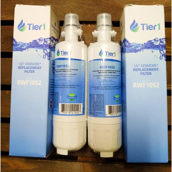Tier1 RWF1052 LG Kenmore Refrigerator Water Filter Replacement 2 Pack - Picture 2 of 7